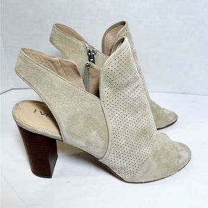 Via Spiga Gaze Perforated Bootie Tan Womens Heeled Sandals -Size US 11 M